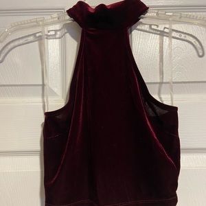 Velvet crop top